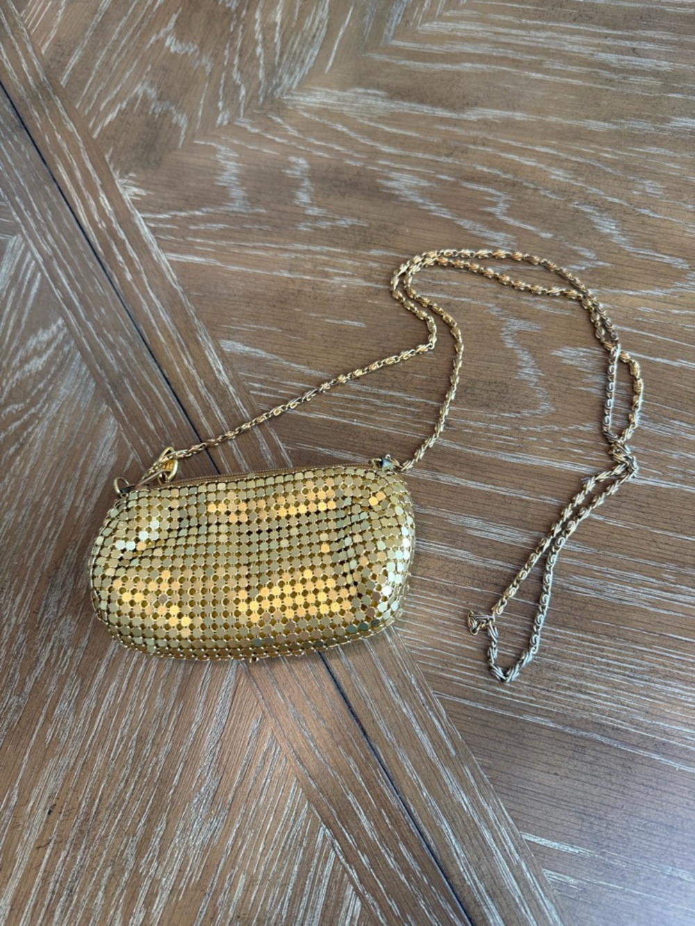 Vintage Gold small Bag with Chain Strap